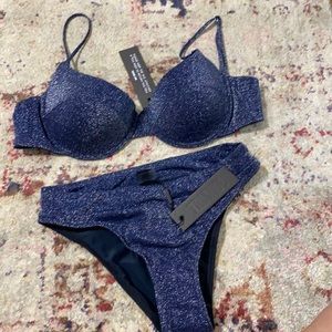 Triangl sparkle bikini set